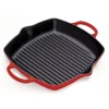 Le Creuset vierkante grill 30 cm gietijzer kersrood