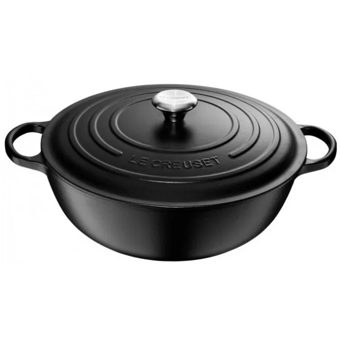 Le Creuset wok-braadpan 7 liter ø 32 cm gietijzer mat zwart
