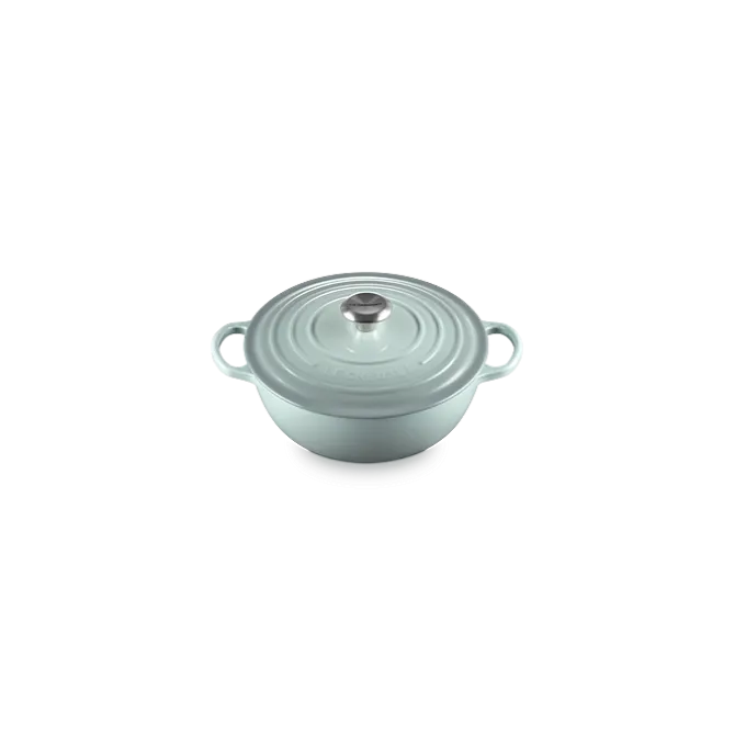 Le Creuset wok-braadpan 4,9 liter ø 28 cm gietijzer Sea Salt