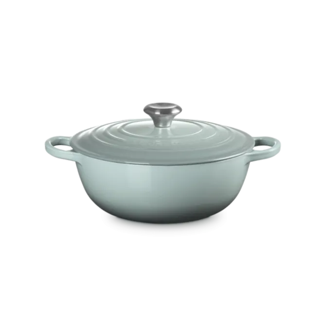 Le Creuset wok-braadpan 4,9 liter ø 28 cm gietijzer Sea Salt