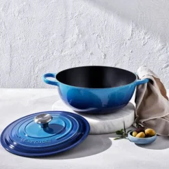 Le Creuset wok-braadpan 4,1 liter ø 26 cm gietijzer Azure