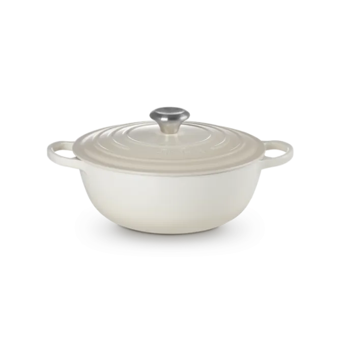 Le Creuset wok-braadpan 4,9 liter ø 28 cm gietijzer Meringue