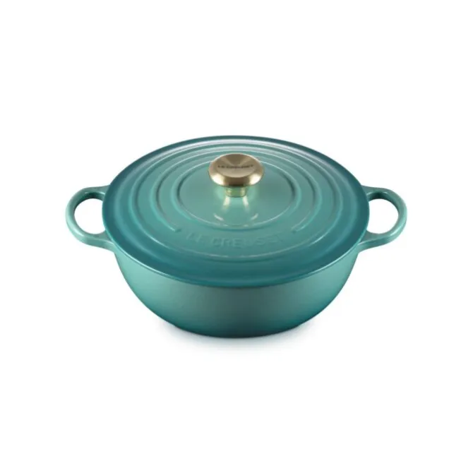 Le Creuset wok-braadpan 4,1 liter ø 26 cm gietijzer Bleu Riviera