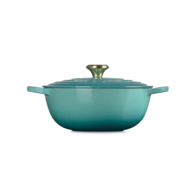 Le Creuset wok-braadpan 4,1 liter ø 26 cm gietijzer Bleu Riviera
