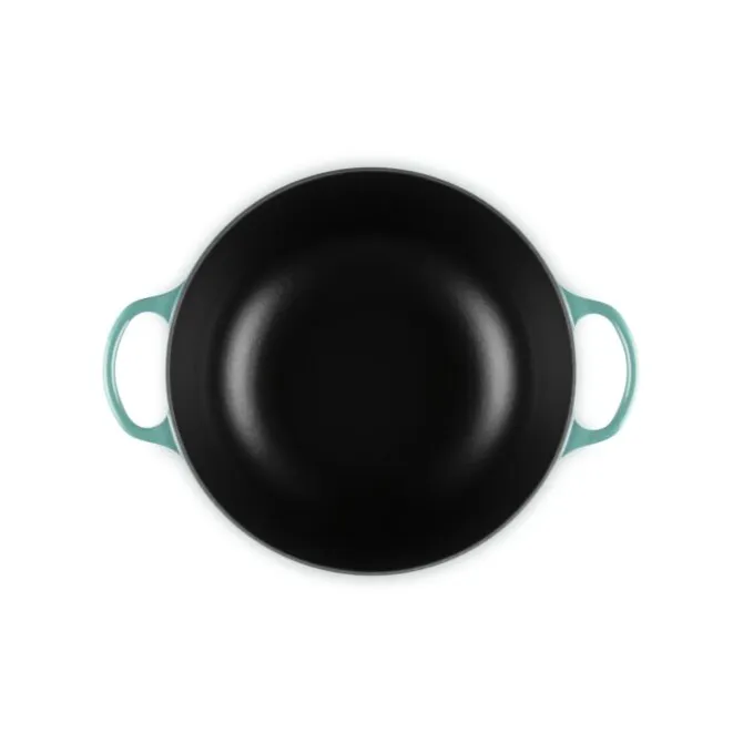 Le Creuset wok-braadpan 4,1 liter ø 26 cm gietijzer Bleu Riviera