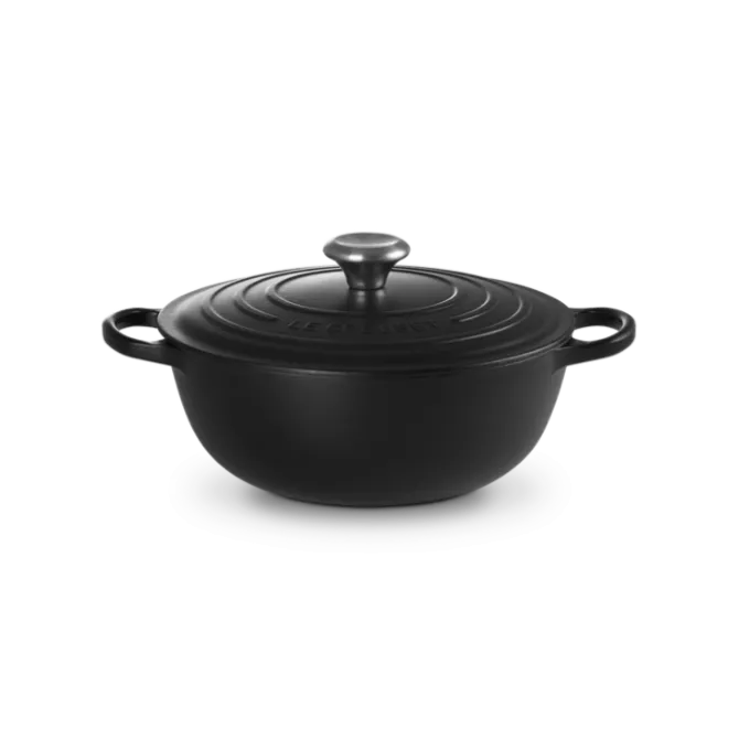 Le Creuset wok-braadpan 4,1 liter ø 26 cm gietijzer mat zwart