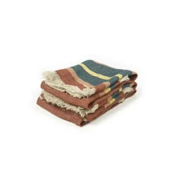 Libeco The Belgian Towel handdoek 65 x 55 cm 100% linnen Old Rose