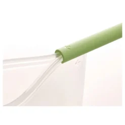 Lékué herbruikbare voorraadzak 1 liter silicone transparant/groen