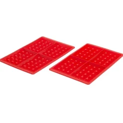 Lékué wafelvormen 29 cm silicone rood 2 stuks