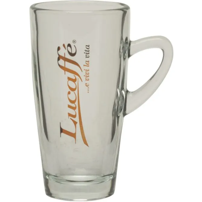 Lucaffé latte macchiato glas met logo ø 7,5 cm glas