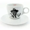 Lucaffé Mr. Exclusive cappuccinokop en schotel zwart 2-delig