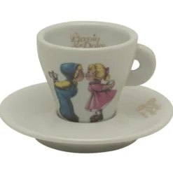 Lucaffé Piccolo & Dolce espressokop en schotel aardewerk wit