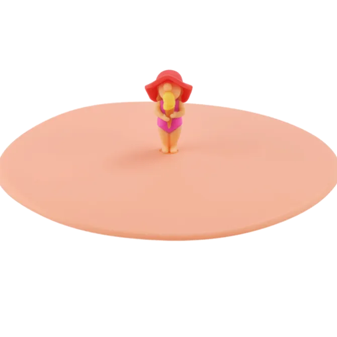 Lurch Beach Kids - Emma IJsje deksel ø 10,5 cm silicone zalmroze