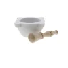 Marmotecnica vijzel met houten stamper ø 8 cm marmer
