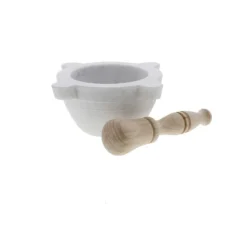 Marmotecnica vijzel met houten stamper ø 10 cm marmer