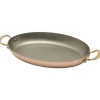 Mauviel M'150B ovale serveerpan ø 30 cm koper bronzen greep