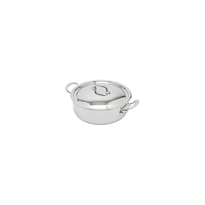 Mauviel M'Cook lage braadpan met deksel ø 28 cm rvs