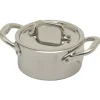 Mauviel M'Minis kookpan met deksel rond ø 9 cm rvs