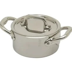Mauviel M'Minis kookpan met deksel rond ø 9 cm rvs