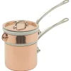 Mauviel M'150S au bain-mariepan ø 12 cm koper met rvs grepen 2-delig