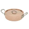 Mauviel M'150S braadpan met deksel ø 24 cm koper rvs greep