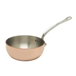 Mauviel M'150S sauspan rond ø 16 cm koper rvs handgreep