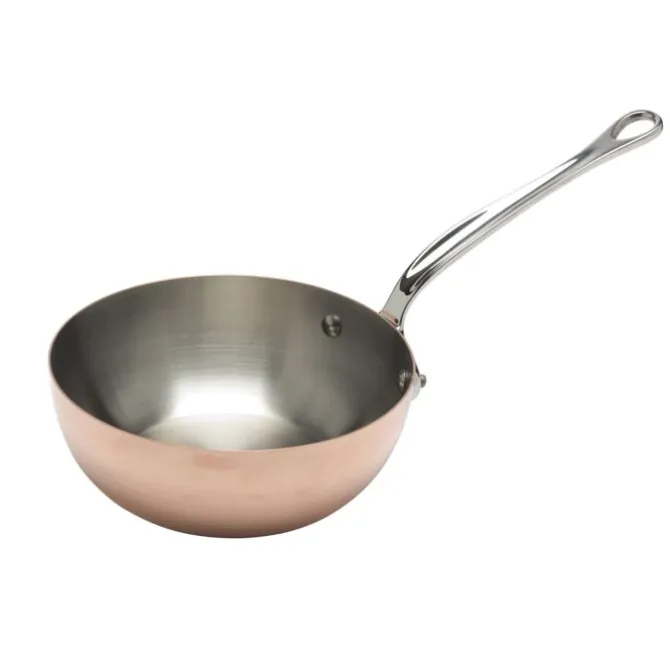 Mauviel M'150S sauspan rond ø 20 cm koper rvs handgreep