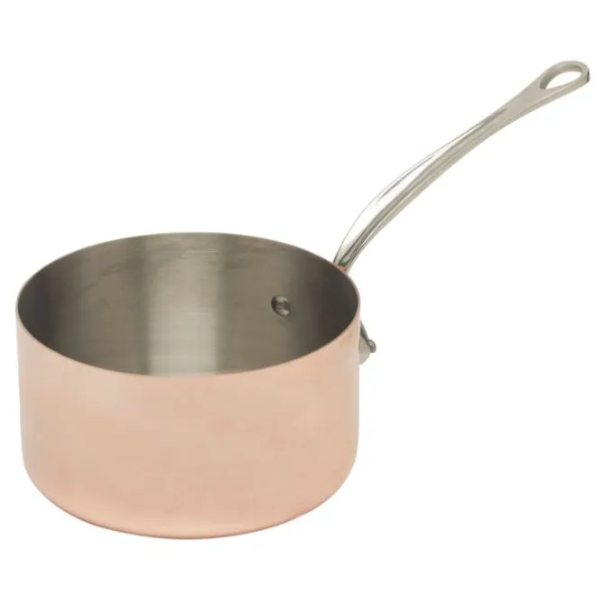 Mauviel M'150S steelpan rond ø 18 cm koper rvs handgreep
