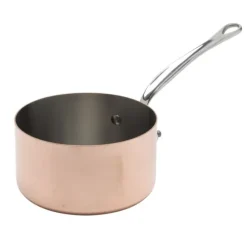 Mauviel M'150S steelpan rond ø 16 cm koper rvs handgreep