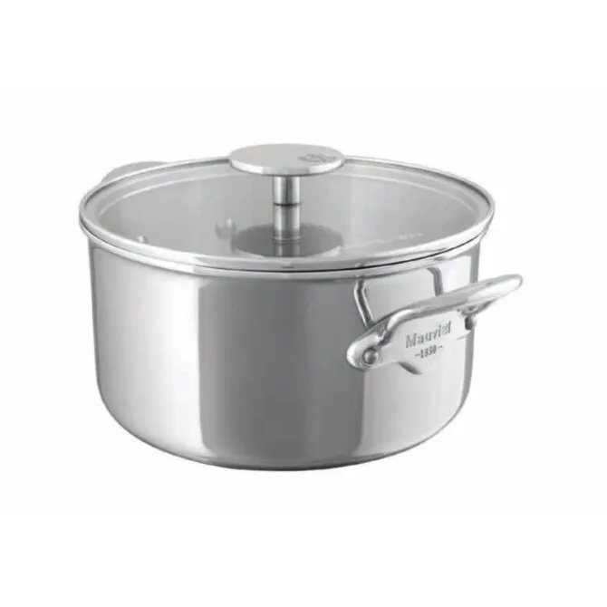 Mauviel M'Urban4 kookpan met glasdeksel ø 20 cm rvs