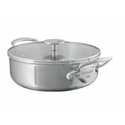 Mauviel M'Urban4 lage braadpan met glasdeksel ø 24 cm rvs