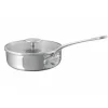 Mauviel M'Urban4 sauteerpan met steel en glasdeksel ø 20 cm rvs