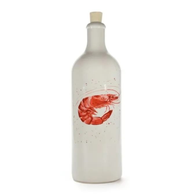Menu'tje Marechal oliefles Shrimp 750 ml keramiek rood