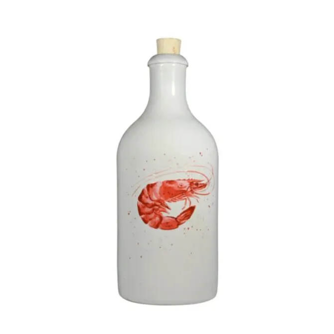 Menu'tje Marechal oliefles Shrimp 500 ml keramiek rood