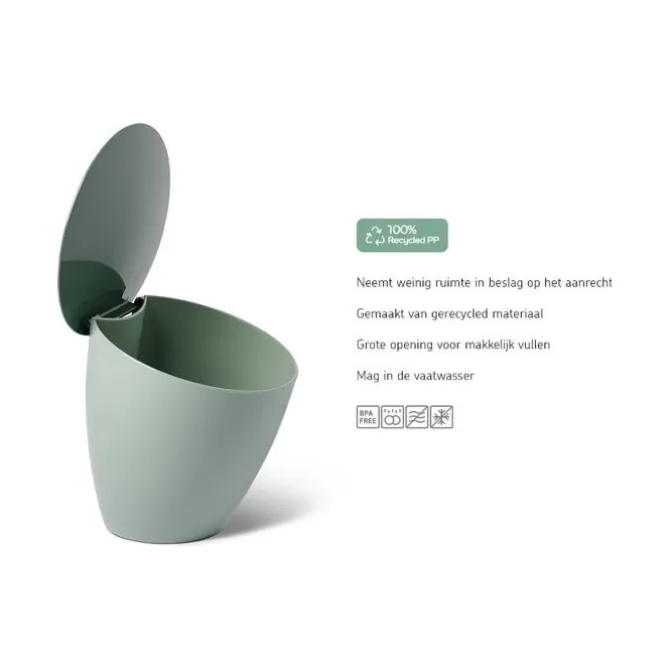Mepal Calypso afvalbakje ø 17,5 cm kunststof nordic sage