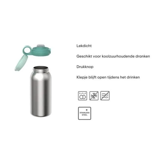 Mepal Campus Fairy Wonders drinkfles met flipdop 600 ml rvs