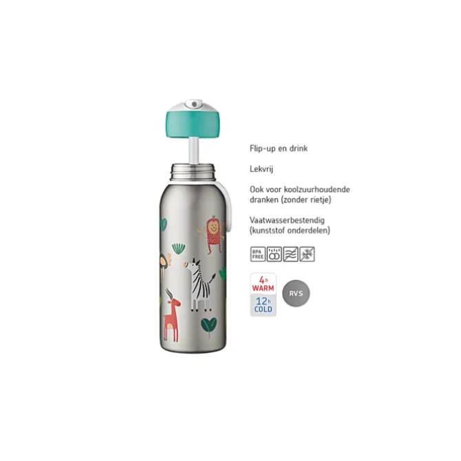 Mepal Campus Flip Up isoleerfles 350 ml Cool Blue