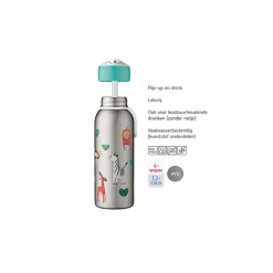 Mepal Campus Forest Friends Flip Up isoleerfles 350 ml