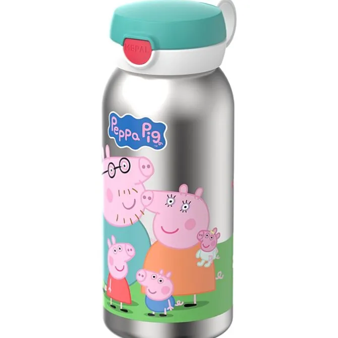 Mepal Campus Peppa Pig drinkfles met flipdop 600 ml rvs