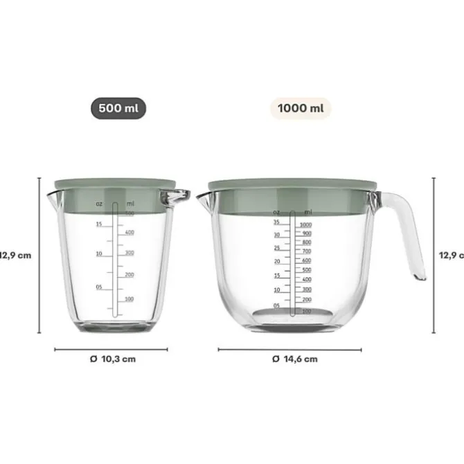 Mepal Chef It maatbeker 500 ml glas Navy