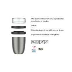 Mepal Ellipse isoleer lunchpot 500 + 200 ml Nordic black