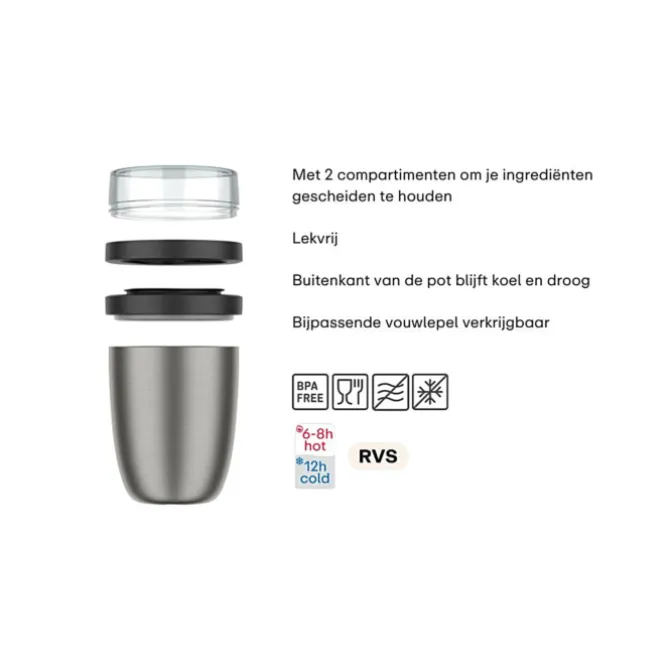 Mepal Ellipse isoleer lunchpot 500 + 200 ml Nordic black