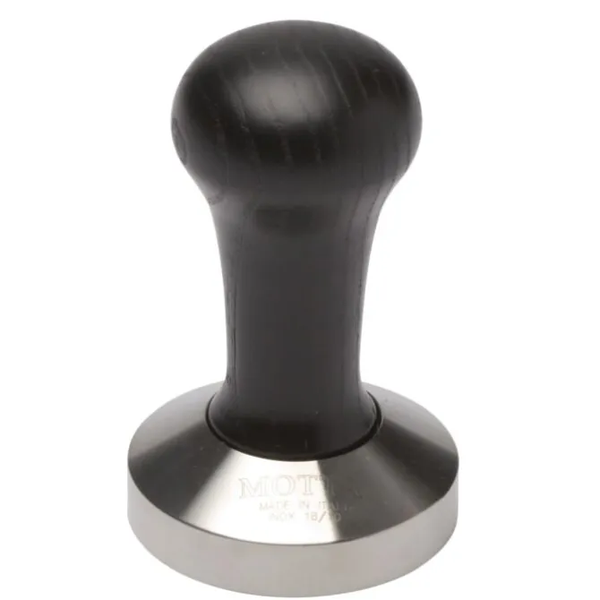 Motta koffietamper 17 cm hout-rvs zwart