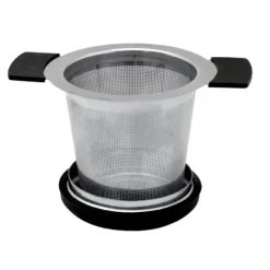 Nerthus theefilter met grepen en onderzetter