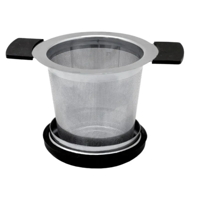 Nerthus theefilter met grepen en onderzetter