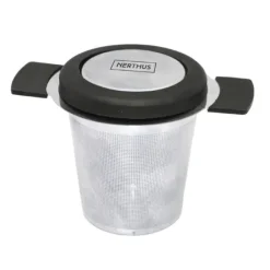 Nerthus theefilter met grepen en onderzetter