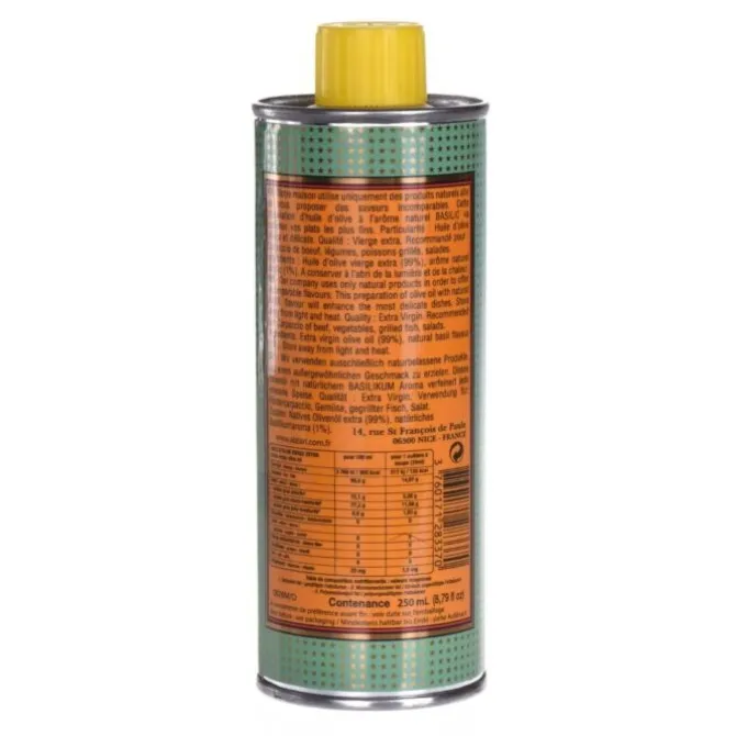 Nicolas Alziari olijfolie Basilicum blik 250 ml