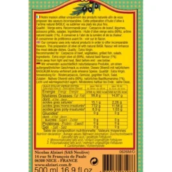 Nicolas Alziari olijfolie met basilicum 500 ml