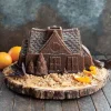 Nordic Ware bakvorm gingerbreadhuis 2,1 liter aluminium glans