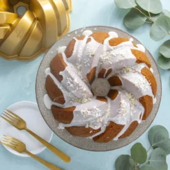 Nordic Ware Braided Bundt tulband ø 26 cm gietaluminium goudkleurig